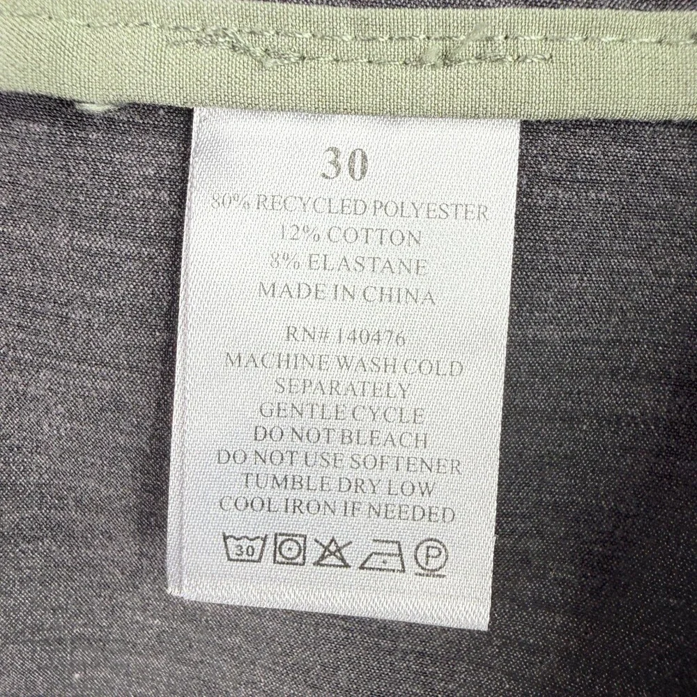 Faherty All Day Shorts Mens Size 30 Gray Flat Front Drawstring Boardshort